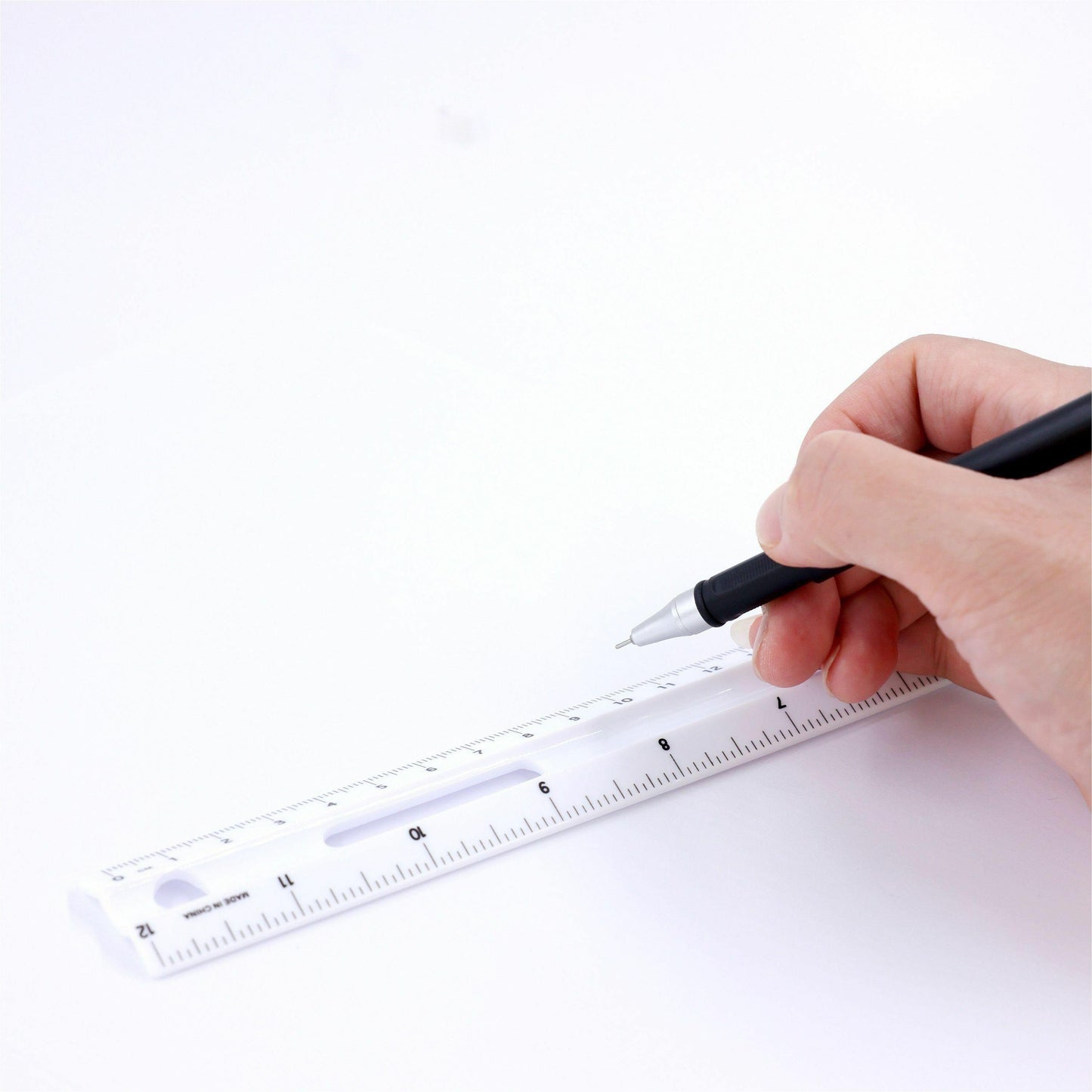 Business Source 12" Ruler 12" Length x 1.3" Width - 1/16 Graduations - Metric, Imperial Measuring System - Plastic - White - 1 Count