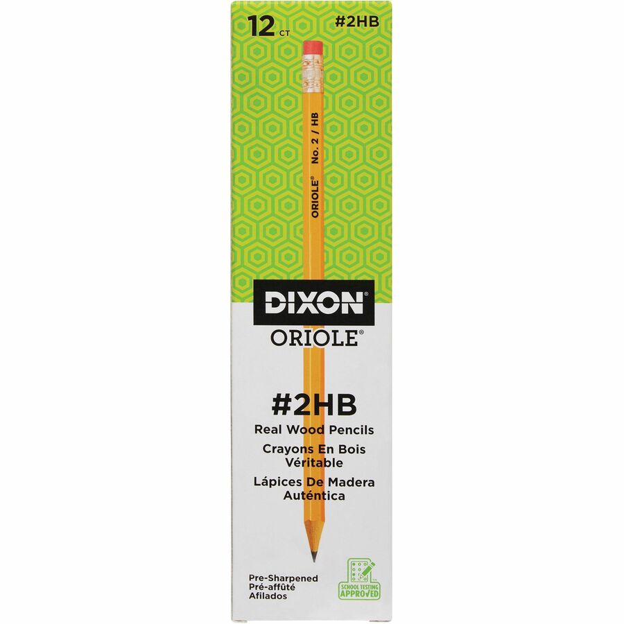 Dixon Oriole Presharpened Pencil, 12 Pack
