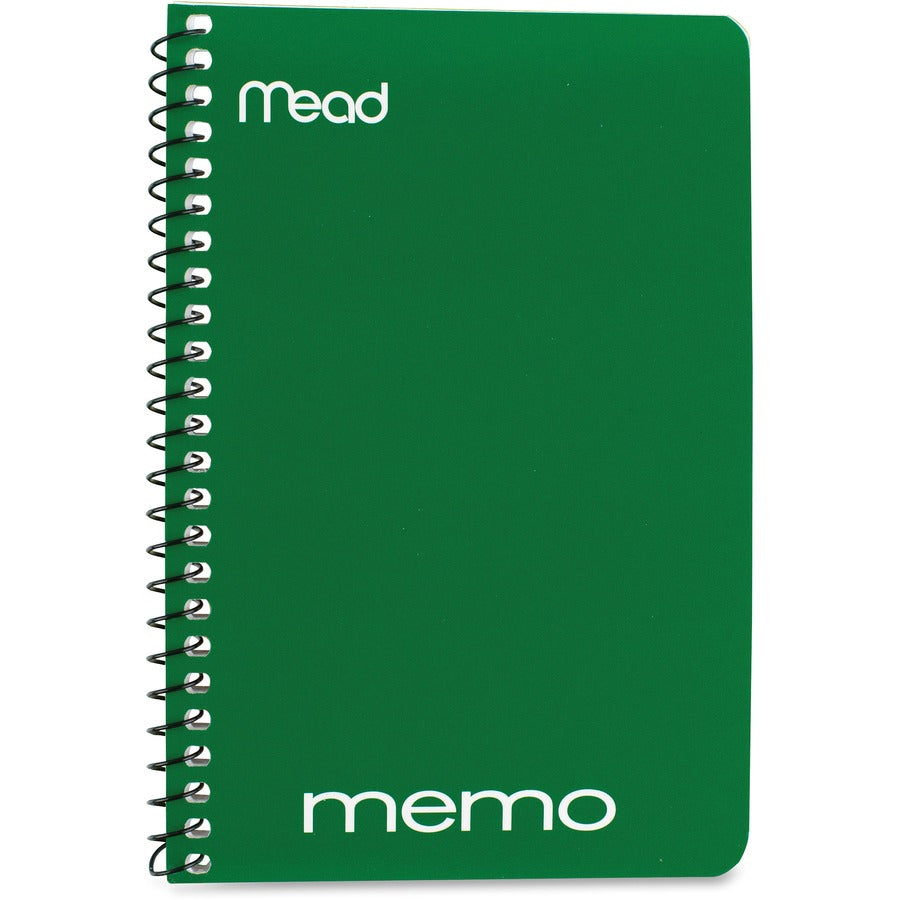 Mead Wirebound Memo Notebook  40 Sheets - Wire Bound - 4" x 6" Sheet Size - Assorted Color - Tan Board Cover - 1 Count