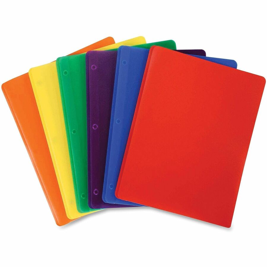 2 Pocket Plastic Folder with pockets - Assorted Colors