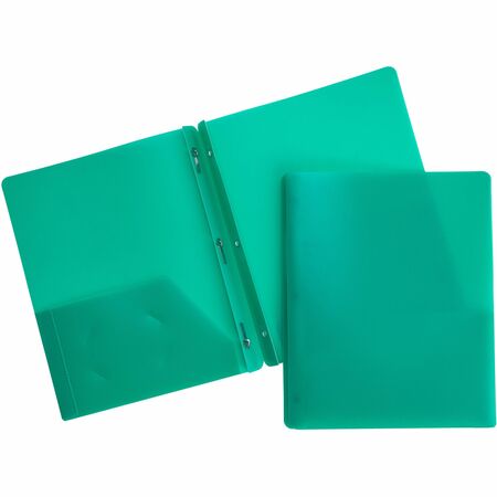 2 Pocket Plastic Folder with pockets - 3 Pronged- Assorted Colors