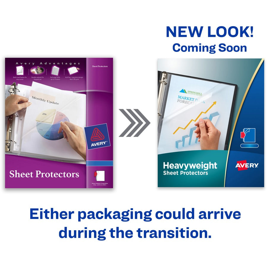 Avery Diamond Clear Heavyweight Sheet Protectors, Easy Load, 50 Document Protectors