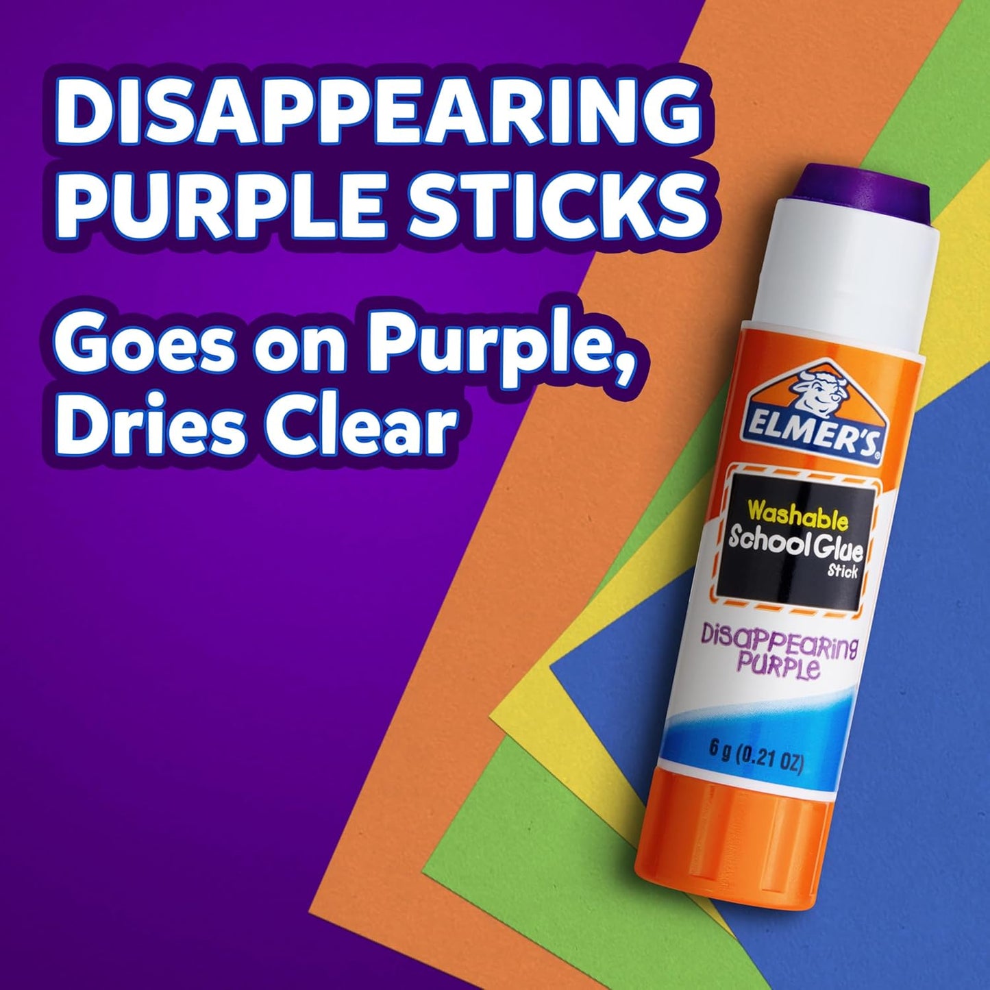 Elmer's Disappearing Purple School Glue Sticks - Purple - 0.77 oz
