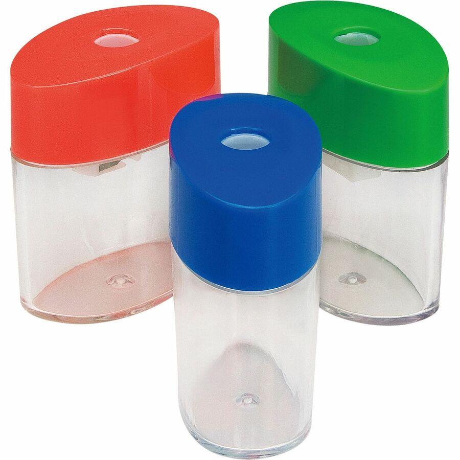 Integra Oval Plastic Sharpeners Handheld - 1 Hole(s) - Plastic - Assorted Colors