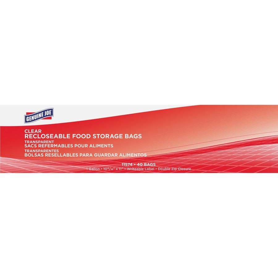 Clear Reclosable Storage Bags - 40 Count
