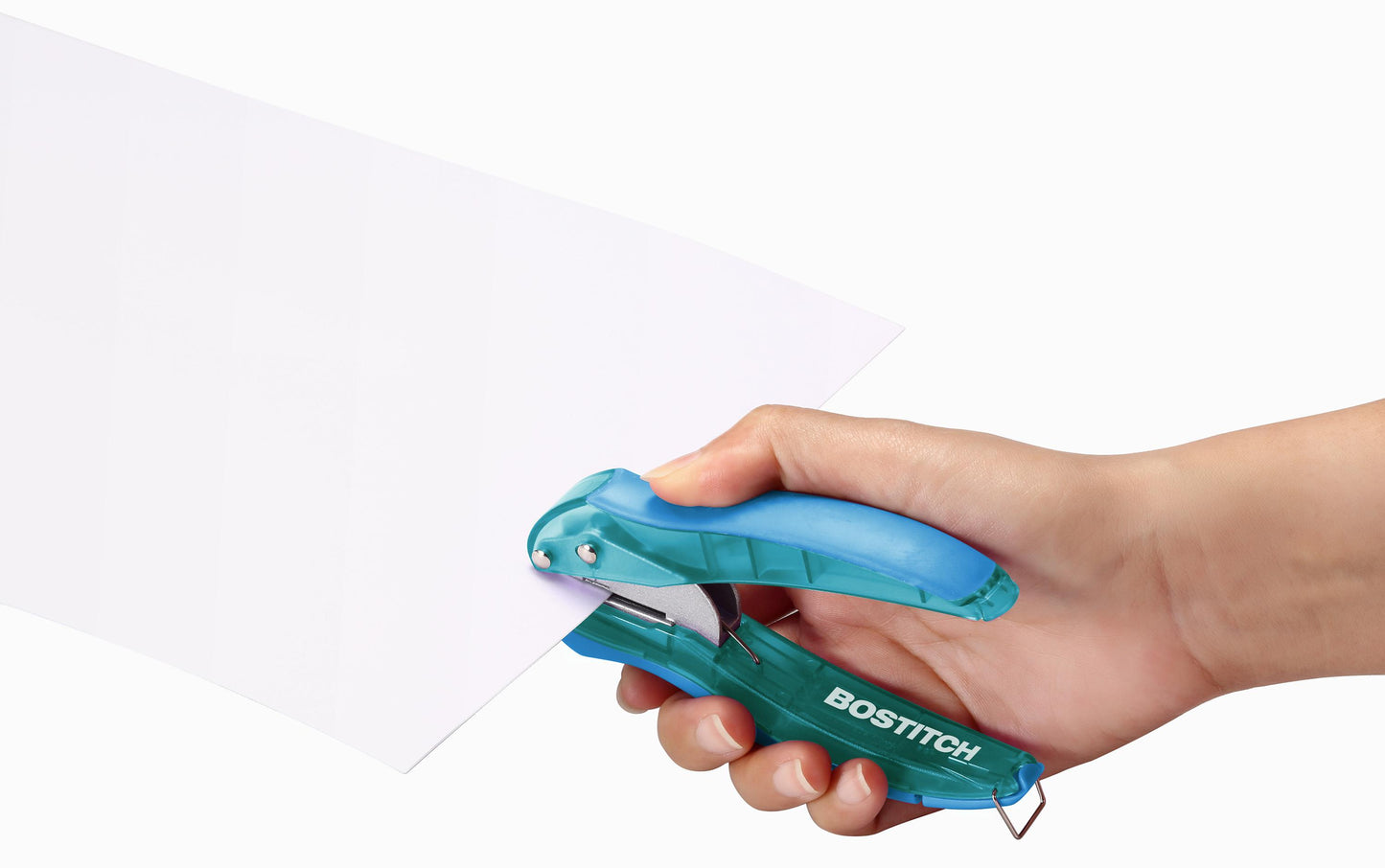 Bostitch EZ SqueezeTM One-Hole Punch, 10-sheet capacity, Assorted Colors