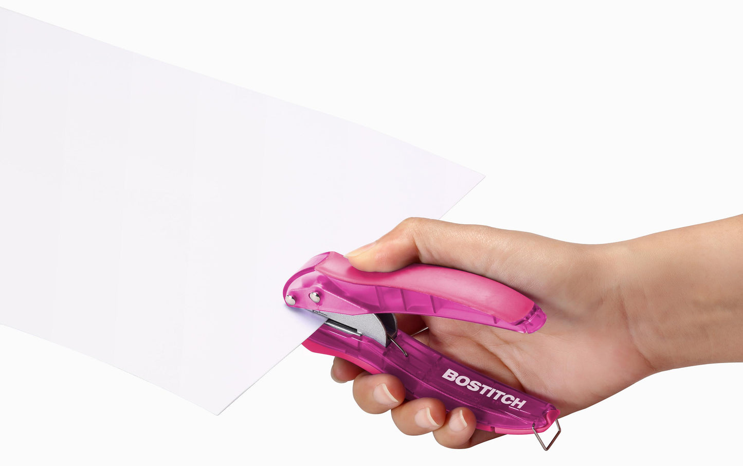 Bostitch EZ SqueezeTM One-Hole Punch, 10-sheet capacity, Assorted Colors