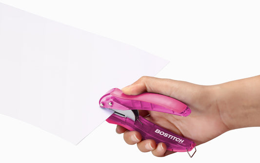 Bostitch EZ SqueezeTM One-Hole Punch, 10-sheet capacity, Assorted Colors
