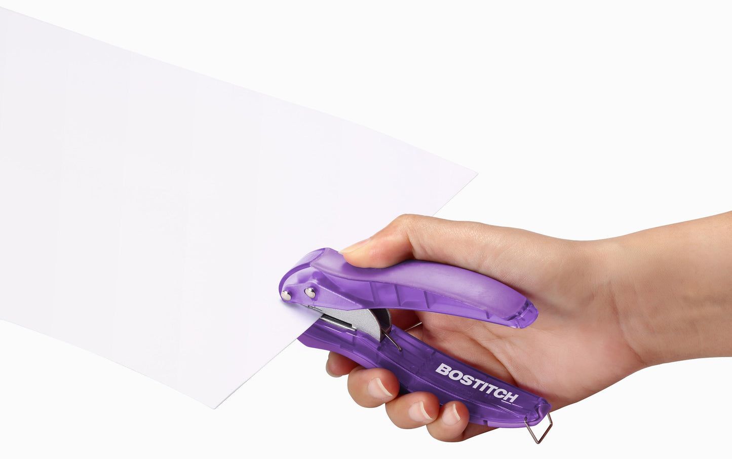 Bostitch EZ SqueezeTM One-Hole Punch, 10-sheet capacity, Assorted Colors