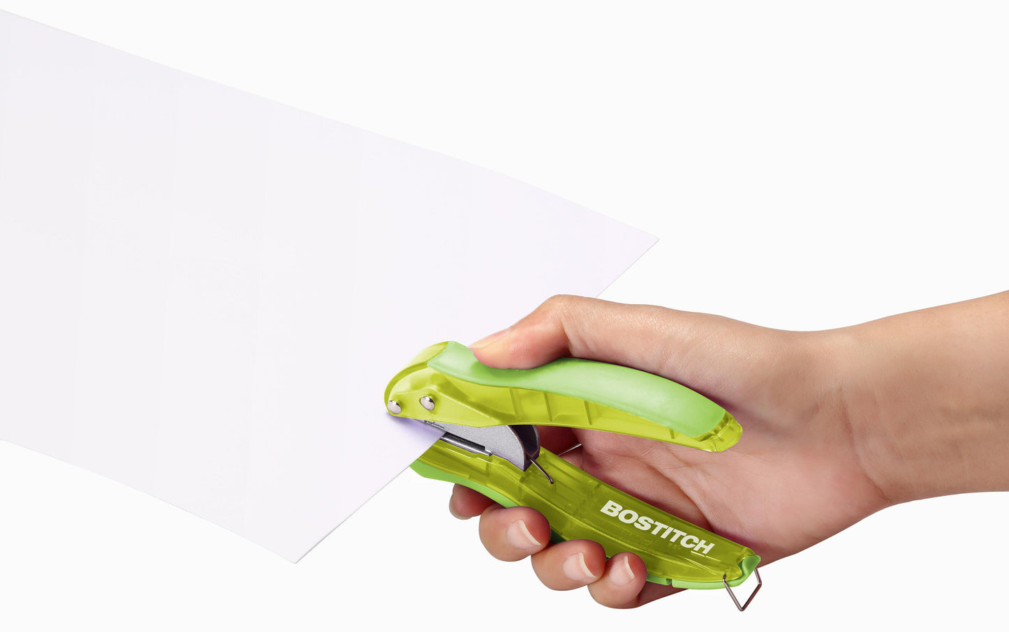 Bostitch EZ SqueezeTM One-Hole Punch, 10-sheet capacity, Assorted Colors