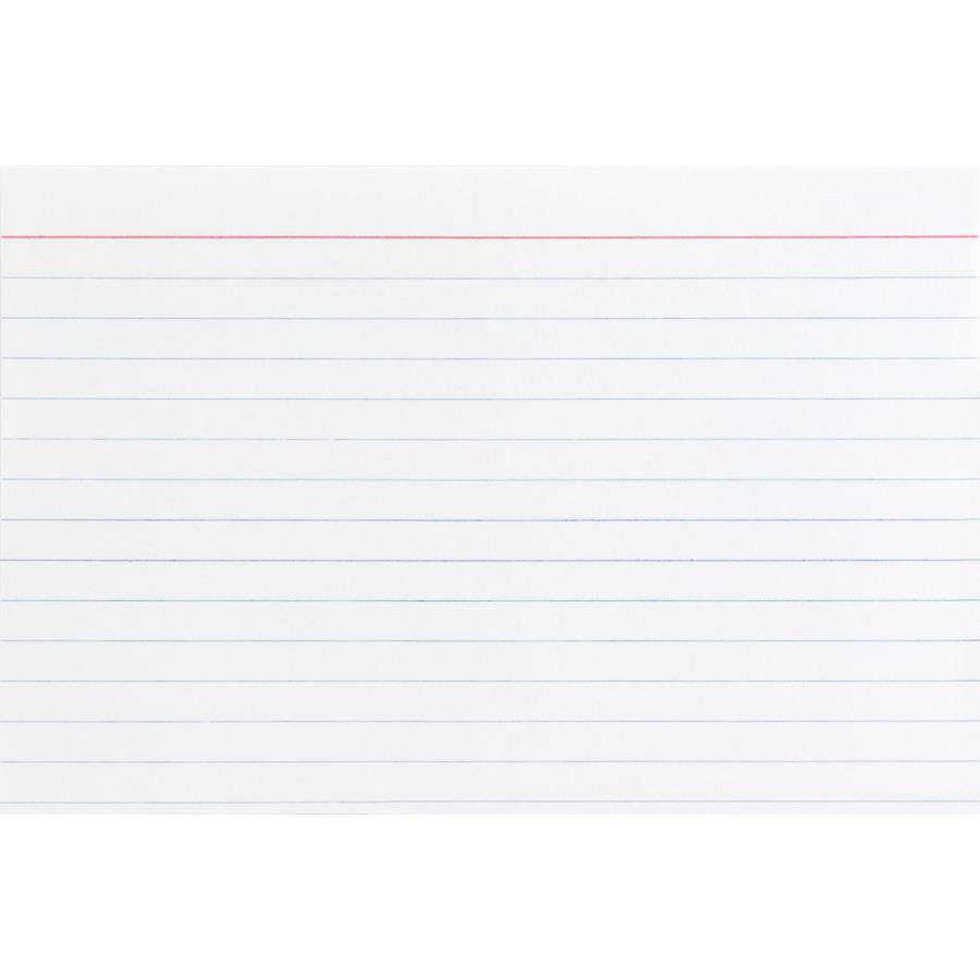 Business Source Ruled Index Cards - 6" Width x 4" Length - 100 Pack