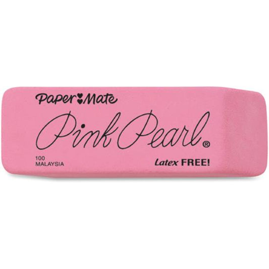 Paper Mate Pink Pearl Eraser,  Self-cleaning, Tear Resistant, Smudge-free,  Rubber, Pink - 5 Count