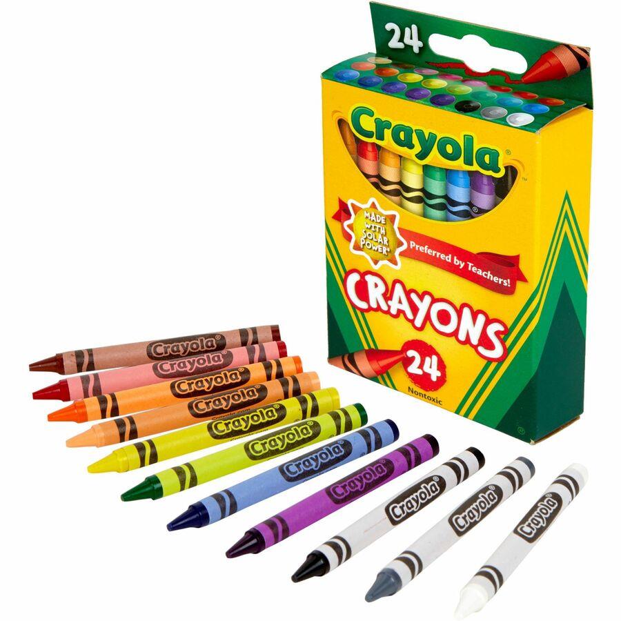 Crayola Regular Size Crayons - 3.6" Length x 0.3" Diameter - Assorted - 24 Count