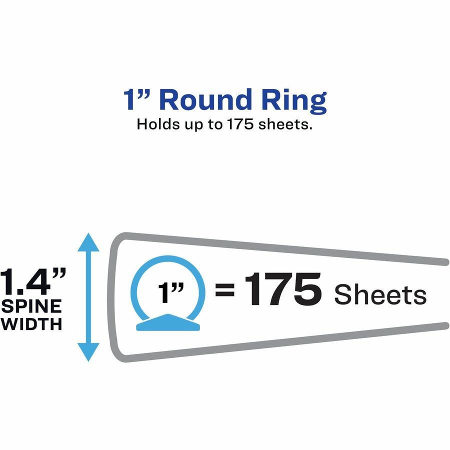 Avery Economy View 3 Ring Binder, 1" Round Rings, 1 Black Binder