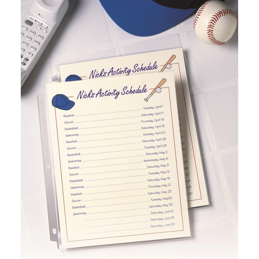 Avery Standard Weight Sheet Protectors - For Letter 8 1/2" x 11" Sheet - Ring Binder - Rectangular - Clear - Polypropylene - 10 Count