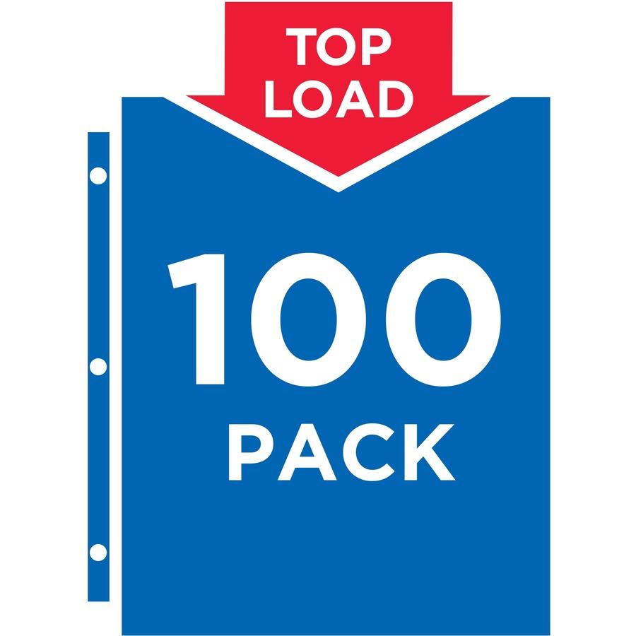 Avery Standard Weight Sheet Protectors  For Letter 8 1/2" x 11" Sheet - Clear - Polypropylene - 100 Count