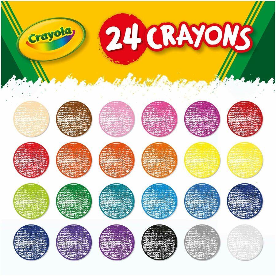 Crayola Regular Size Crayons - 3.6" Length x 0.3" Diameter - Assorted - 24 Count