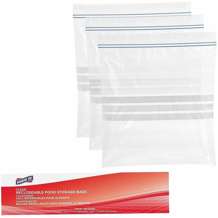 Clear Reclosable Storage Bags - 40 Count