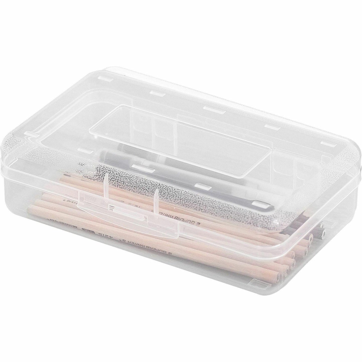 Business Source Carrying Case Pencil, Writing Utensils, Supplies - Clear - 1 Count