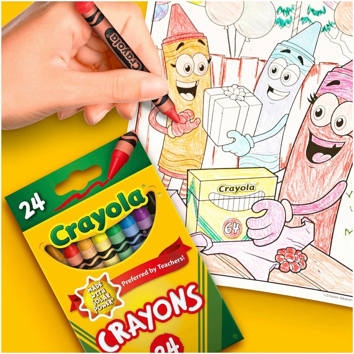 Crayola Regular Size Crayons - 3.6" Length x 0.3" Diameter - Assorted - 24 Count
