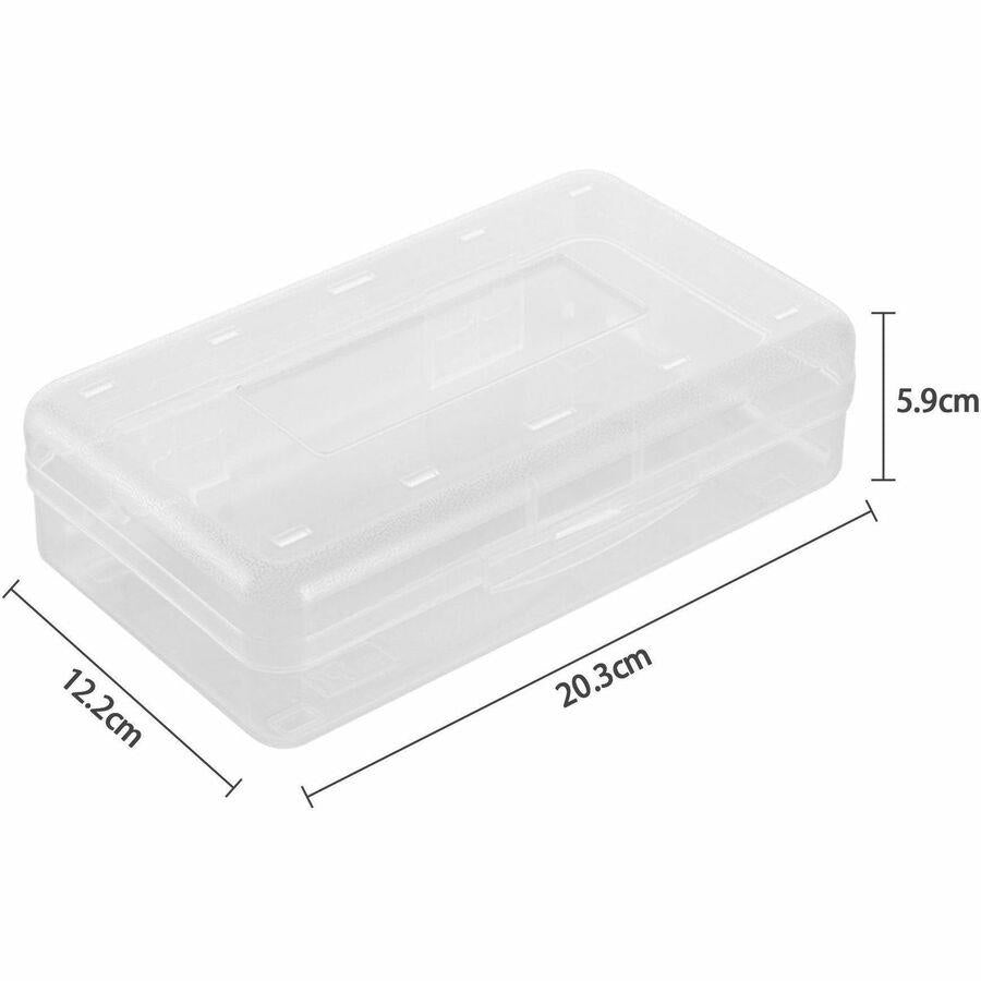 Business Source Carrying Case Pencil, Writing Utensils, Supplies - Clear - 1 Count