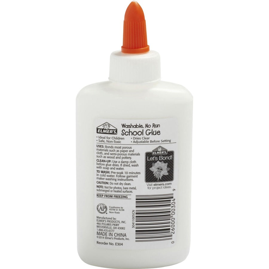 Elmer's Washable School Glue, 4 oz - White