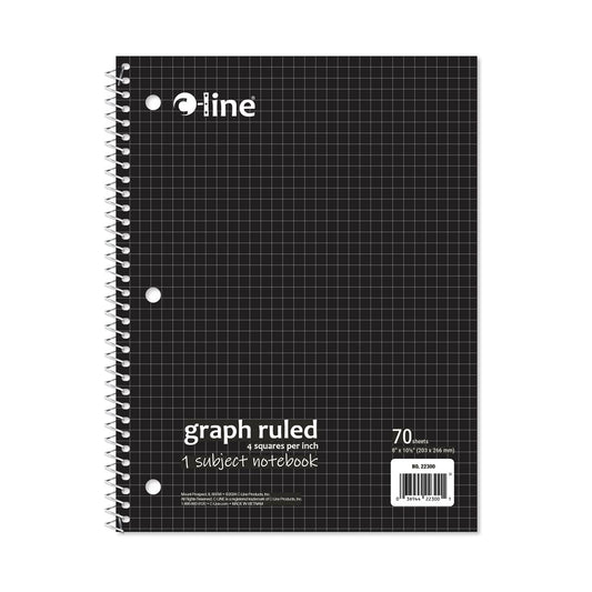 Graph Paper Notebook, 1 Subject, 70 sheets