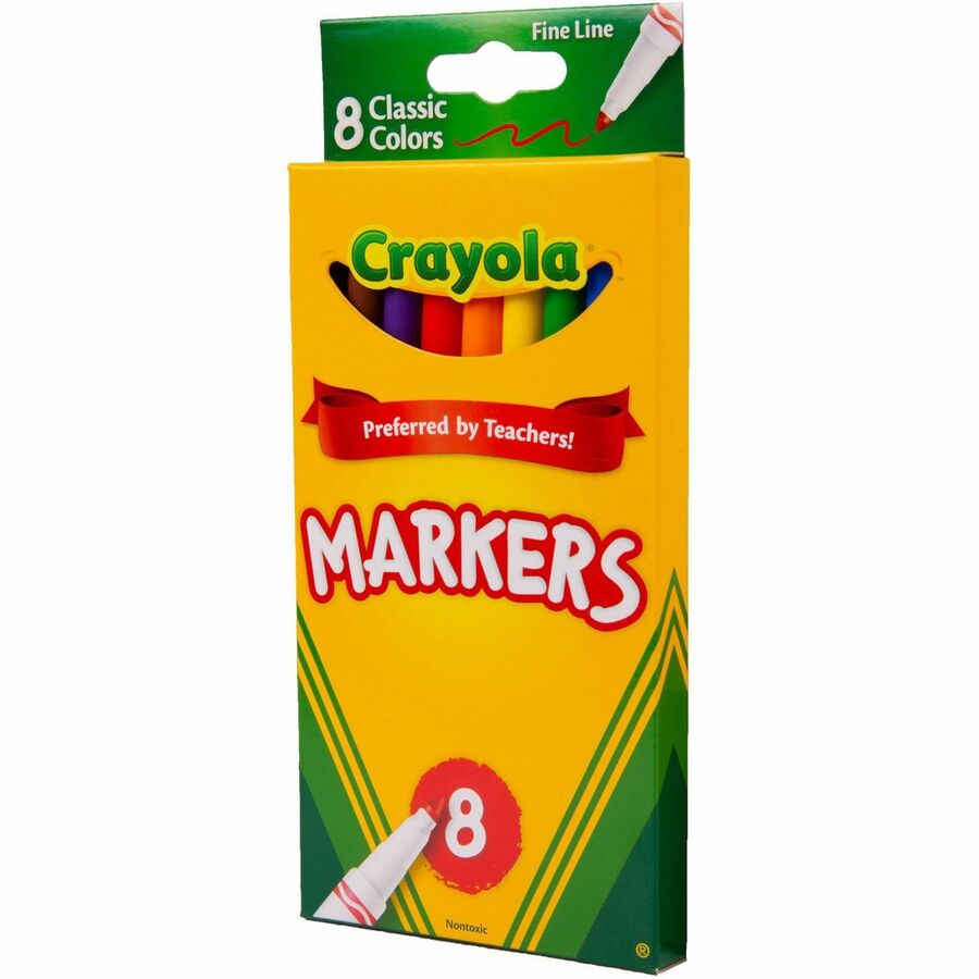 Crayola Fine Tip Classic Markers, 8 Count