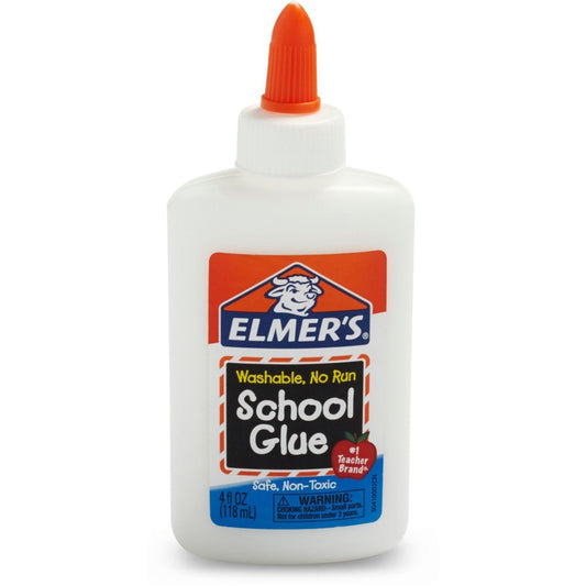 Elmer's Washable School Glue, 4 oz - White